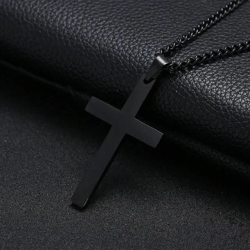 FAITHLINE HALSKETTING – Klassieke heren halsketting met roestvrijstalen kruis hanger