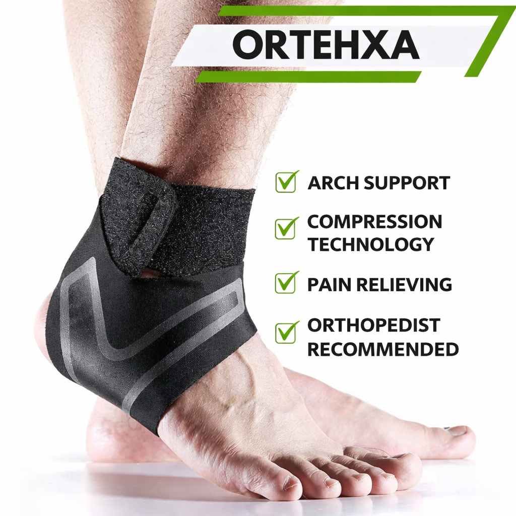 Enkelbandage | Voetbandage met compressie | Stabiliteit voor de hiel | Orthexa