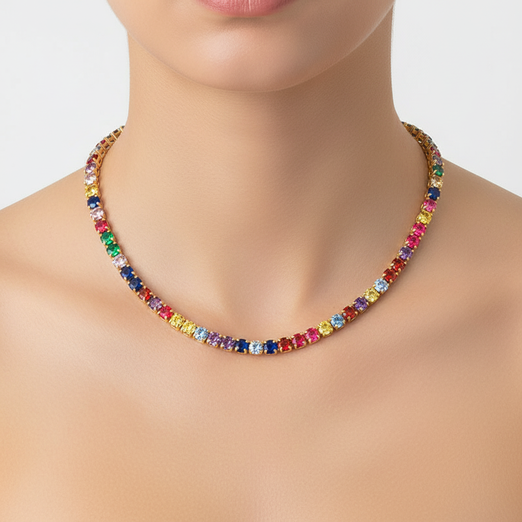 Kristallen halsketting - Kristallen halsband