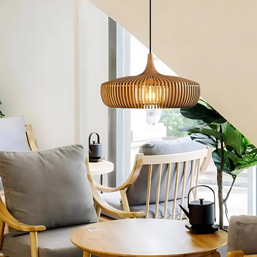 Hinori Hanglamp Japandi Massief Hout Glans