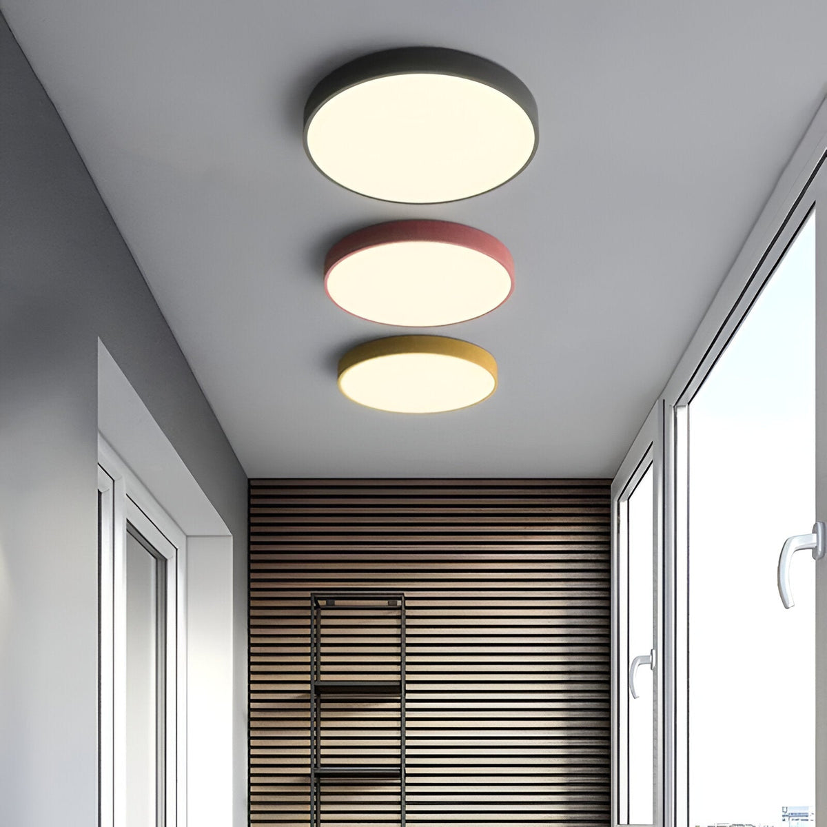 Nordic Macaron Ronde LED Plafondlamp