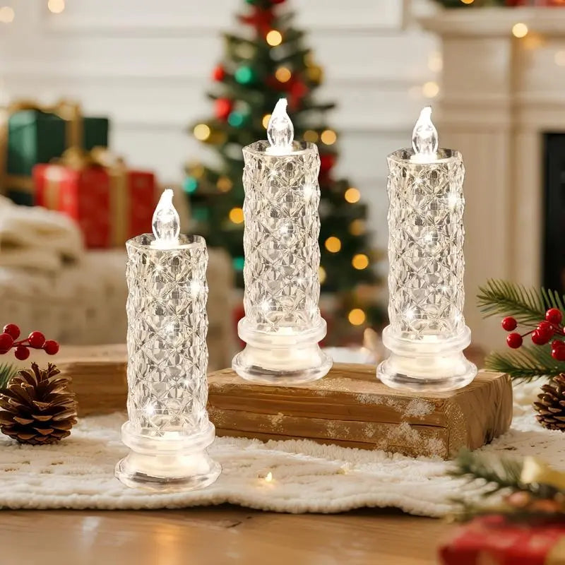 1+1 GRATIS | GlowLume™ | LED Kristallen Kaarsen — Sprankelende & romantische tafelverlichting