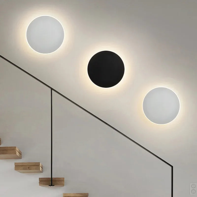 Moderne Nordic Ronde Aluminium Minimalistische LED Wandlamp