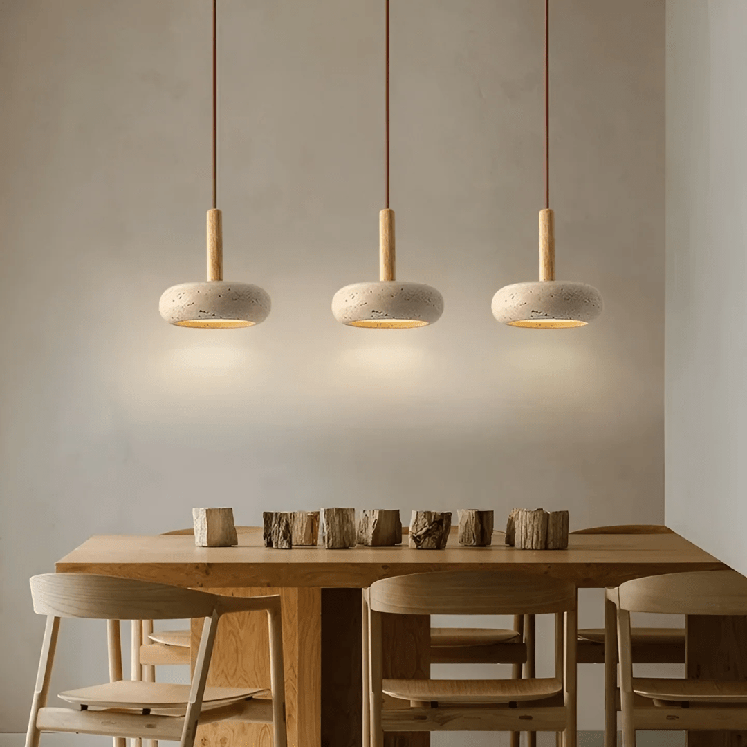 LED Retro Plafondlamp van Hout & Steen voor een Rustgevende Sfeer