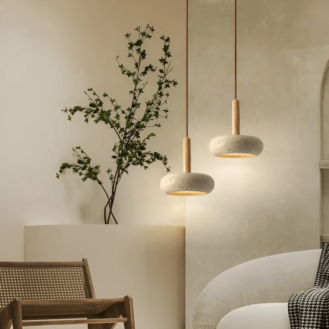 LED Retro Plafondlamp van Hout & Steen voor een Rustgevende Sfeer
