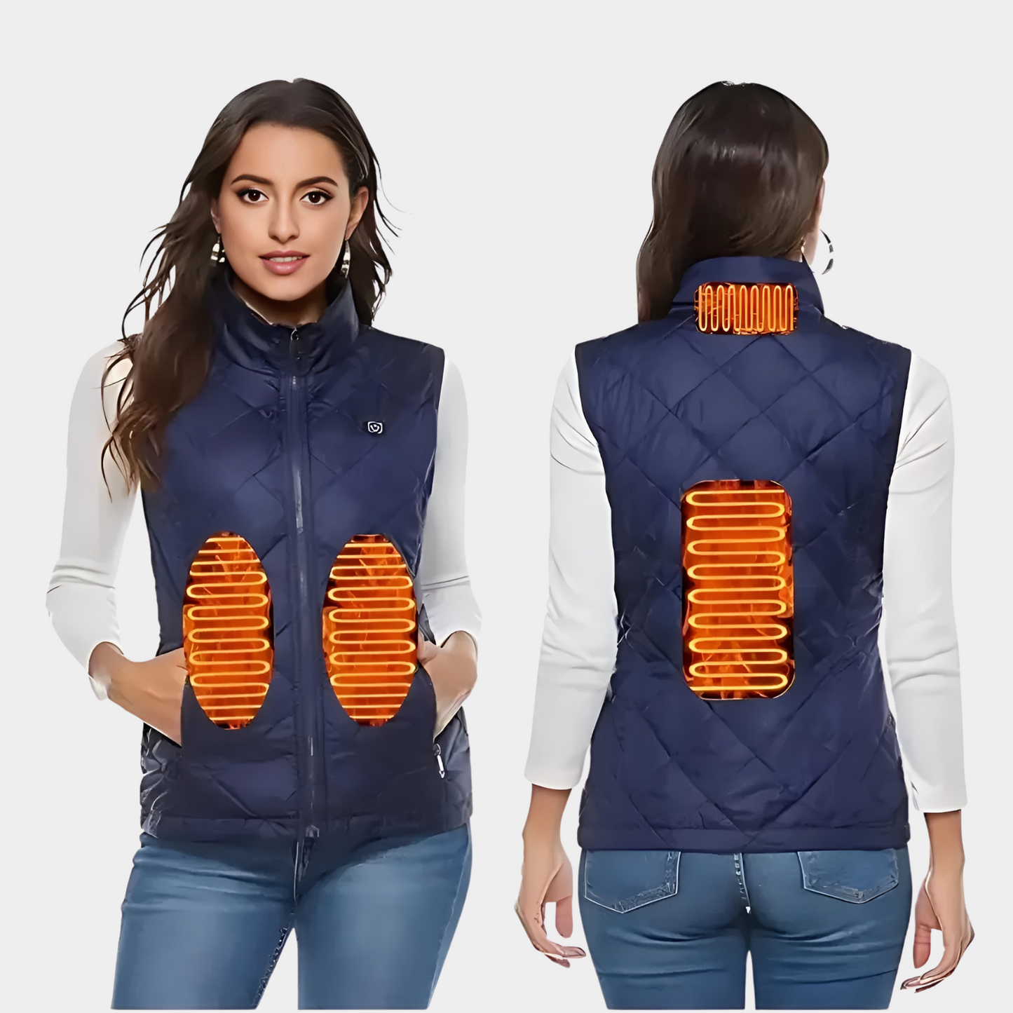 Brehn | Verwarmde Vest voor Vrouwen met Dubbele Controle en 9 Verwarmingszones – Comfort en Warmte voor Elk Seizoen
