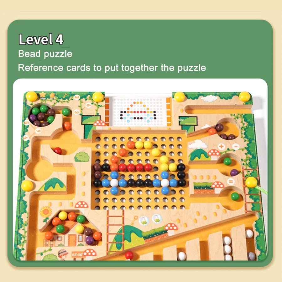 NUMBERRAIL – Montessori Magnetisch Labyrint voor Cijfers, Kleuren & Logica