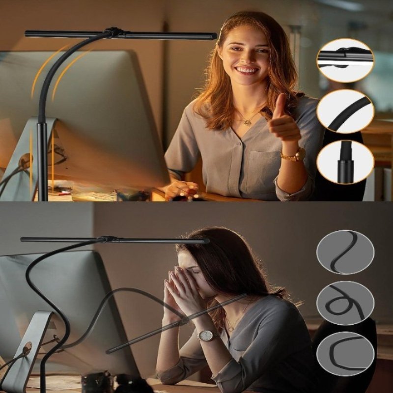 TASKBRIGHT – Flexibele Schwanenhals-LED-bureau lamp voor kantoor & thuis