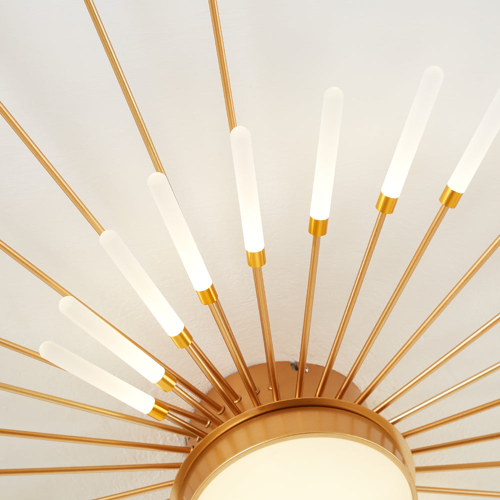 Wesley Plafondlamp Vuurwerk Lineair Modern Zwart/Goud