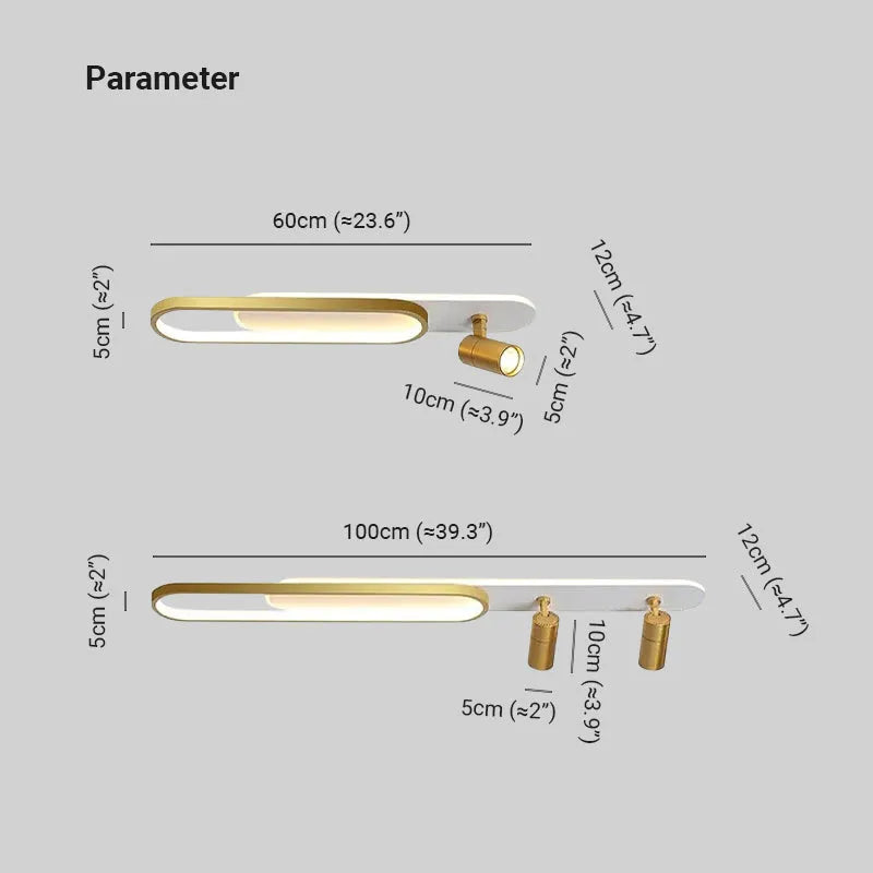 Aim Moderne Plafondlamp Spot, Zwart/Goud