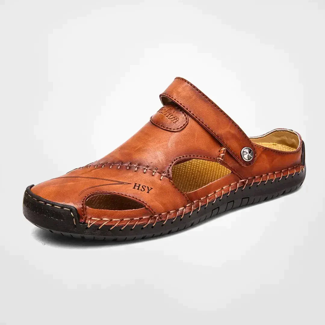 Casey Unisex Sandalen | Comfortabele Leren Sandalen met Zachte Suède Zool | Zomer Slippers voor Dagelijks Gebruik & Vrije Tijd