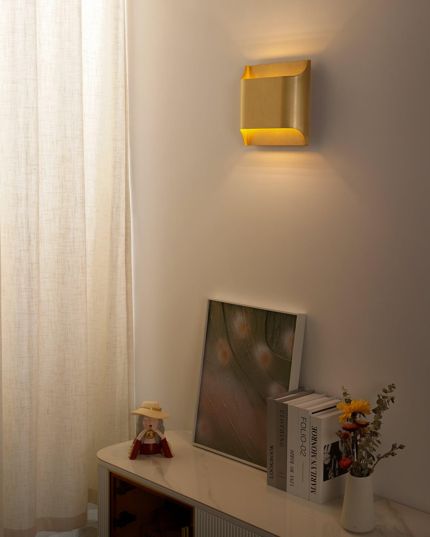 Hardy Wandlamp Kunst Nordic in Messing