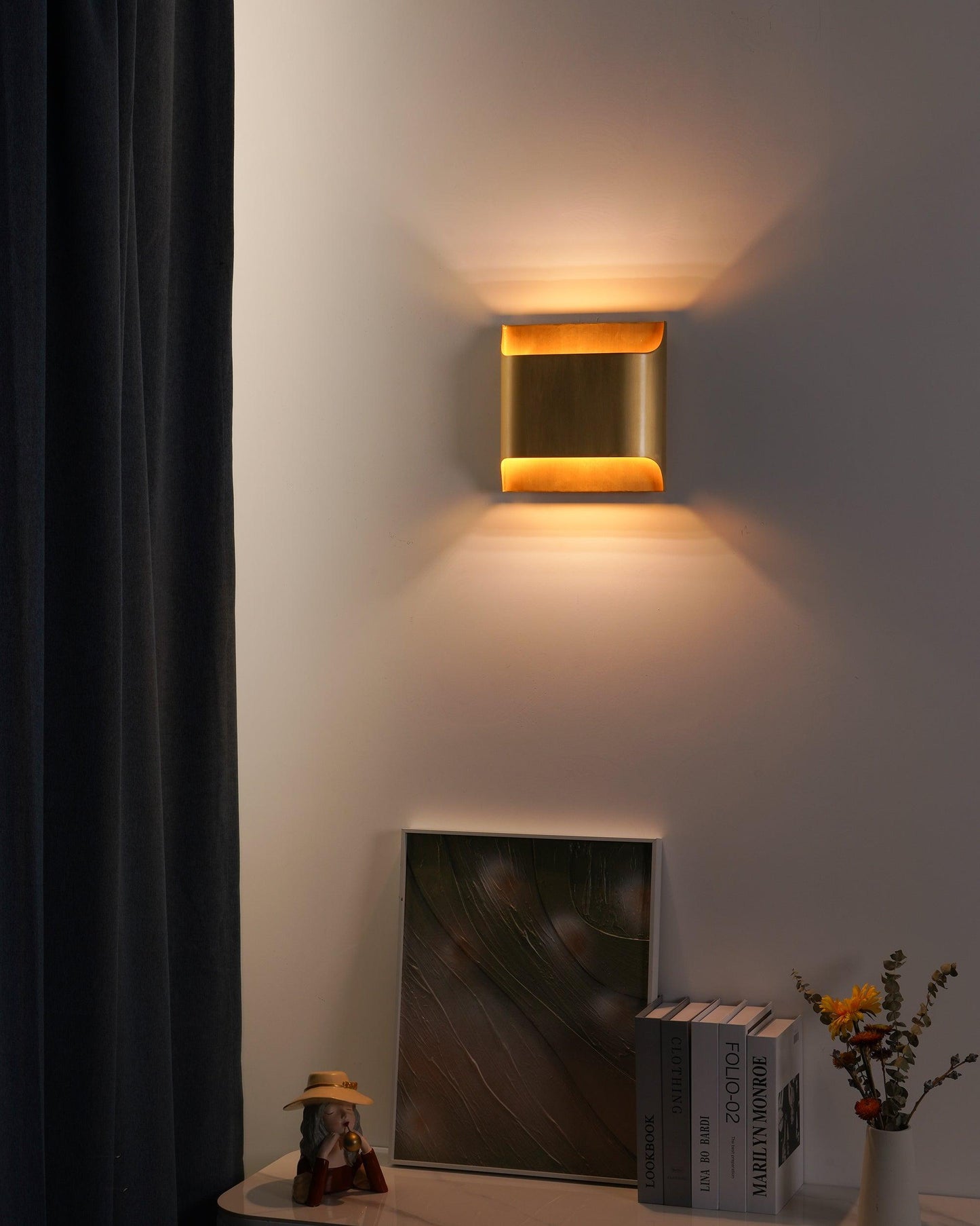 Hardy Wandlamp Kunst Nordic in Messing