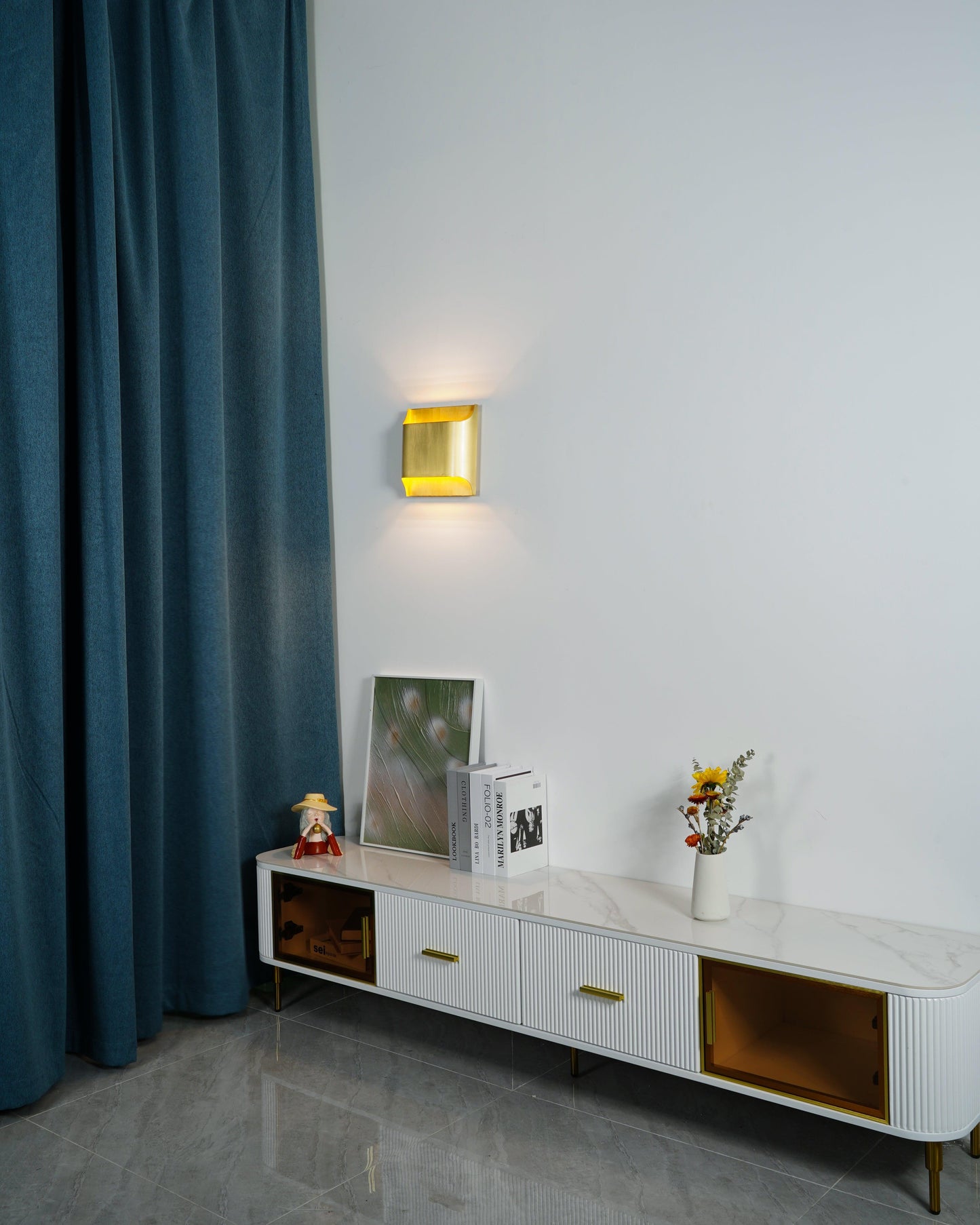 Hardy Wandlamp Kunst Nordic in Messing