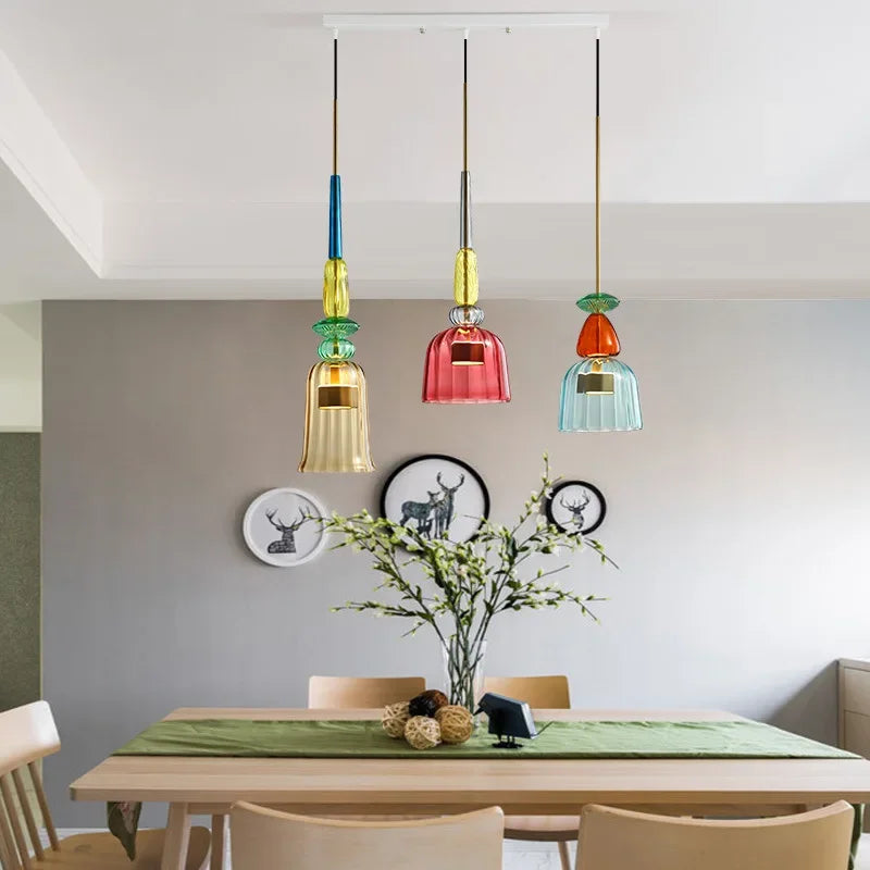 Verstelbare gekleurde hanglamp
