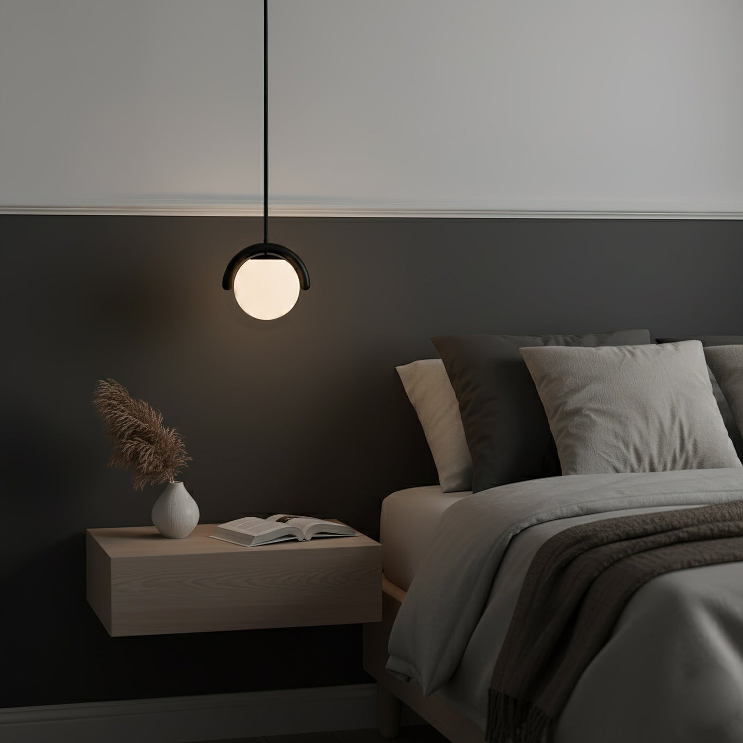Uveta Lijnvormige Hanglamp Rood & Zilver