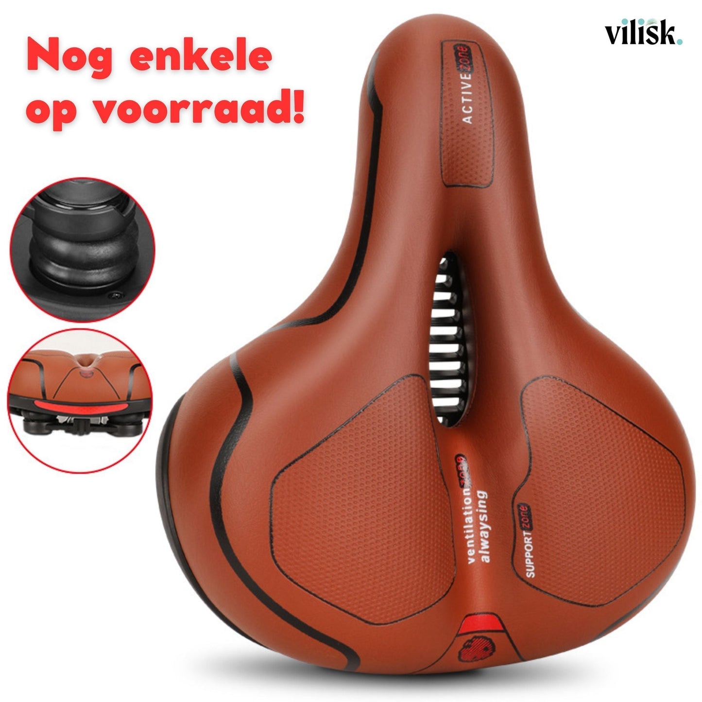 Comfortabele fiets zadel tegen rug- en staartpijn