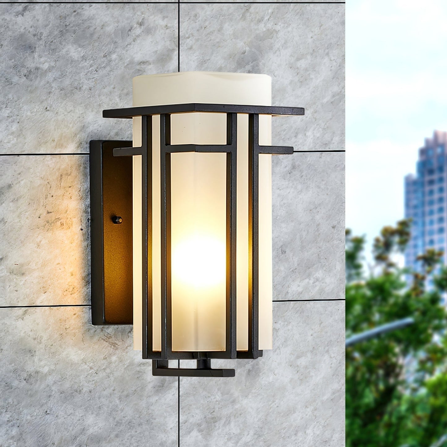 Lustra Buitenwandlamp van IJzer Retro Lantaarn