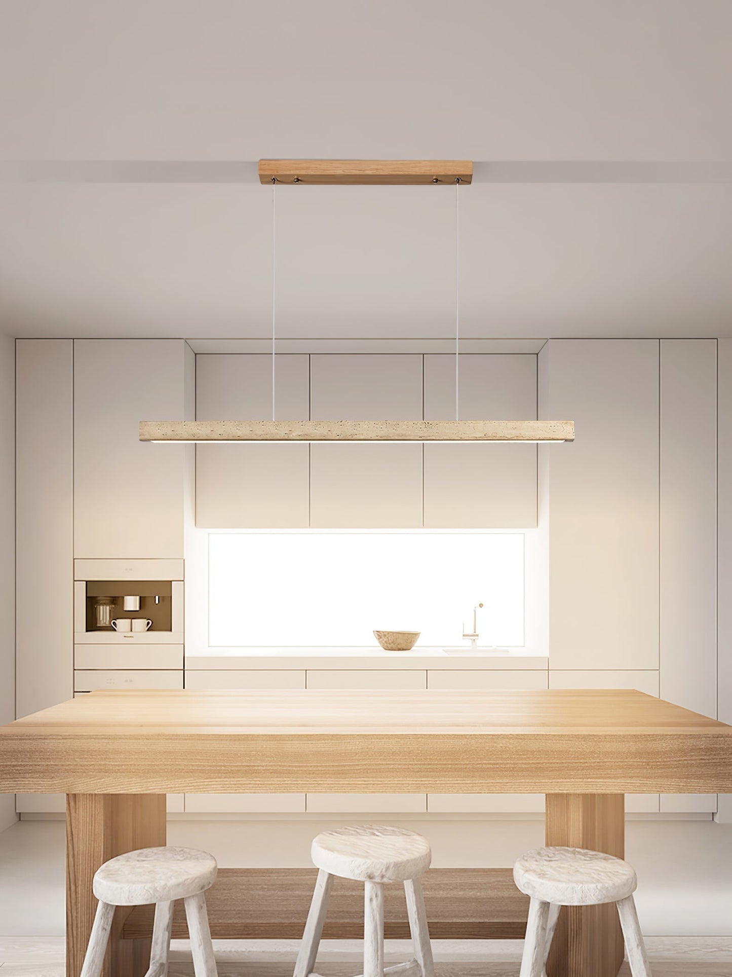 Imiror Minimalistische Travertin Lineaire Hanglamp
