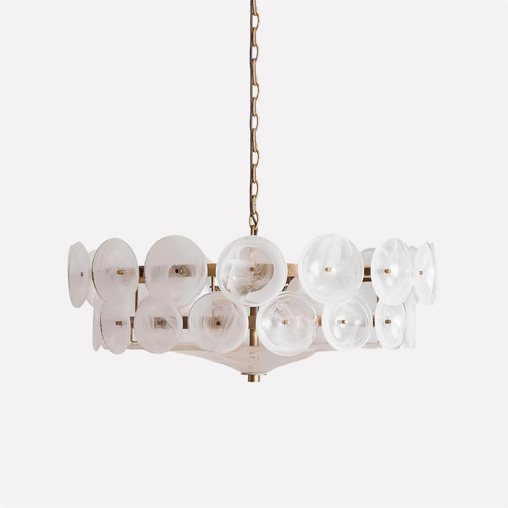 Ventilo Amber Glazen Chandelier