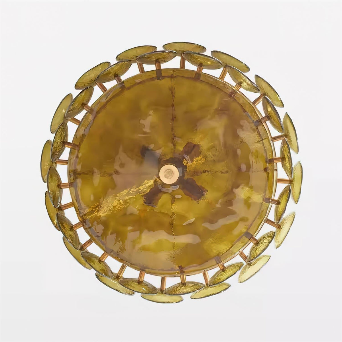 Ventilo Amber Glazen Chandelier