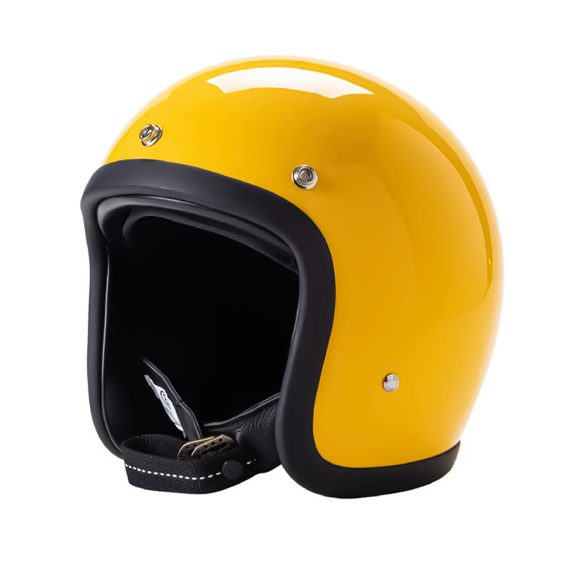 Retro Low-Profile Motorhelm Met DOT En ECE Certificering Voor Veilige Rit