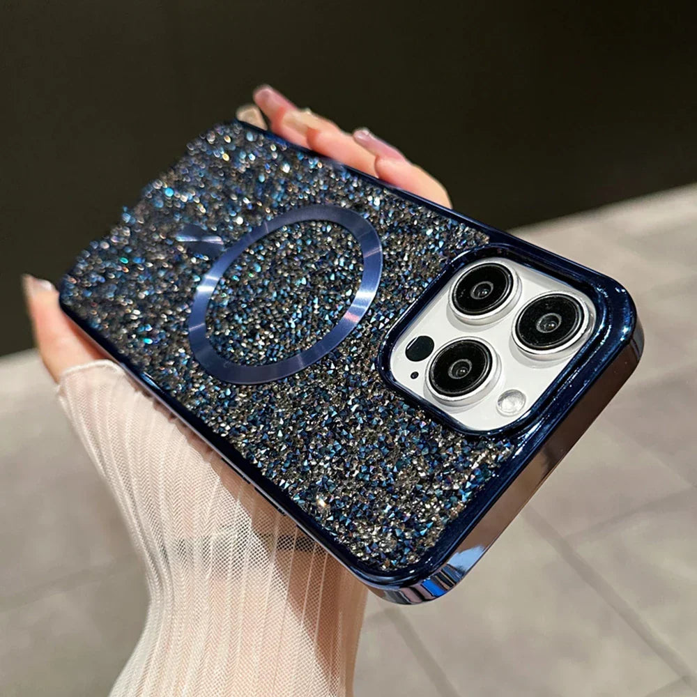 Bling Glitter Magnetische Hülle Voor iPhone