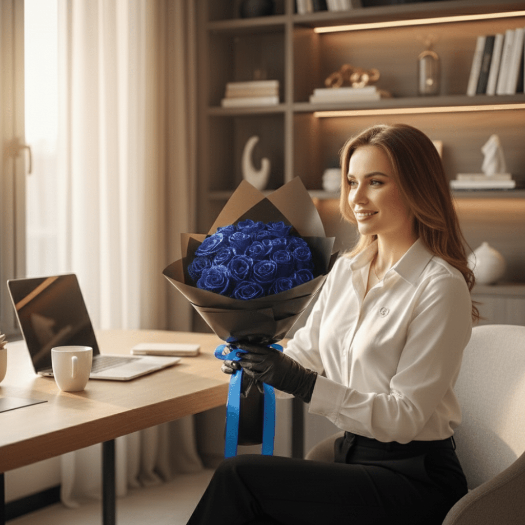 Rosalune Eeuwige Bloem Roos | Glittersroos voor romantische cadeaus en woondecoratie