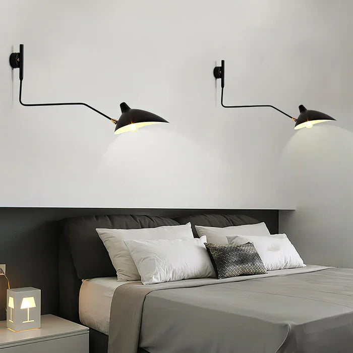 Wandlamp met Dubbele Verstelbare Arm voor Lezen en Accentverlichting