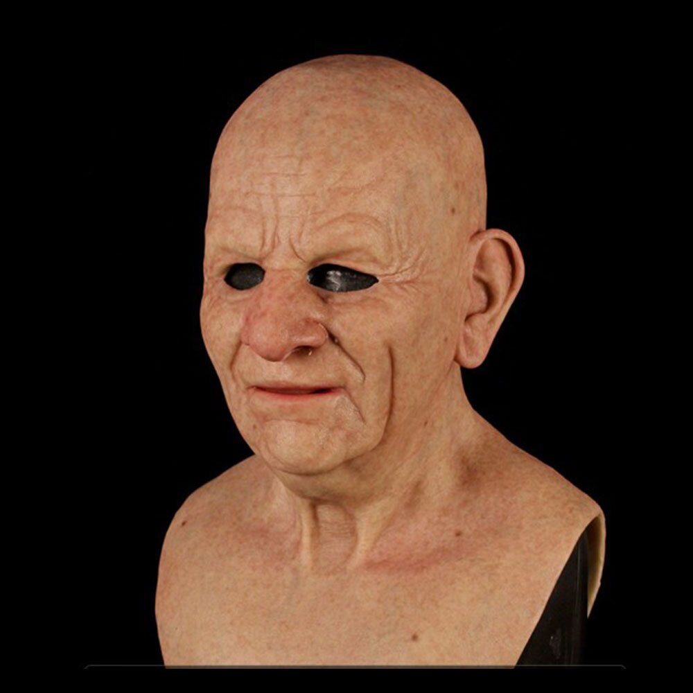 Realistisch Oude Man Masker voor Halloween – Angstaanjagend Latex Kostuum Accessoire