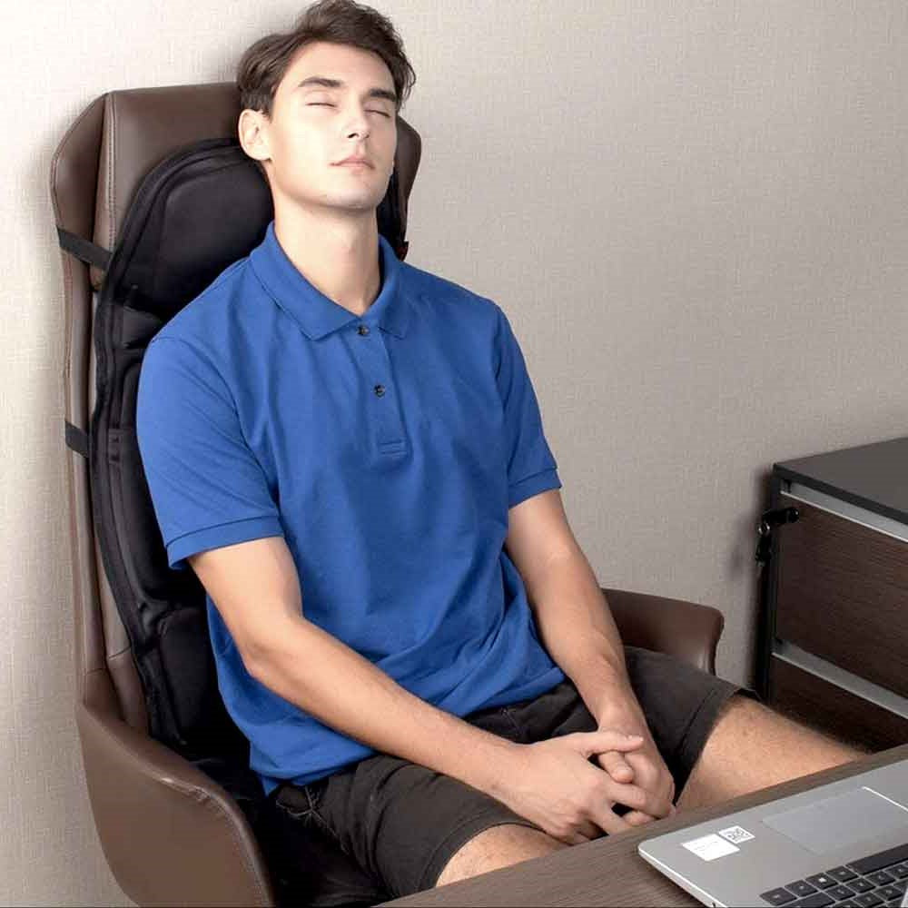 8-Mode Verwarmde Massage Stoel Pad voor Rug, Nek & Volledig Lichaam Ontspanning – Perfect voor Auto & Thuis