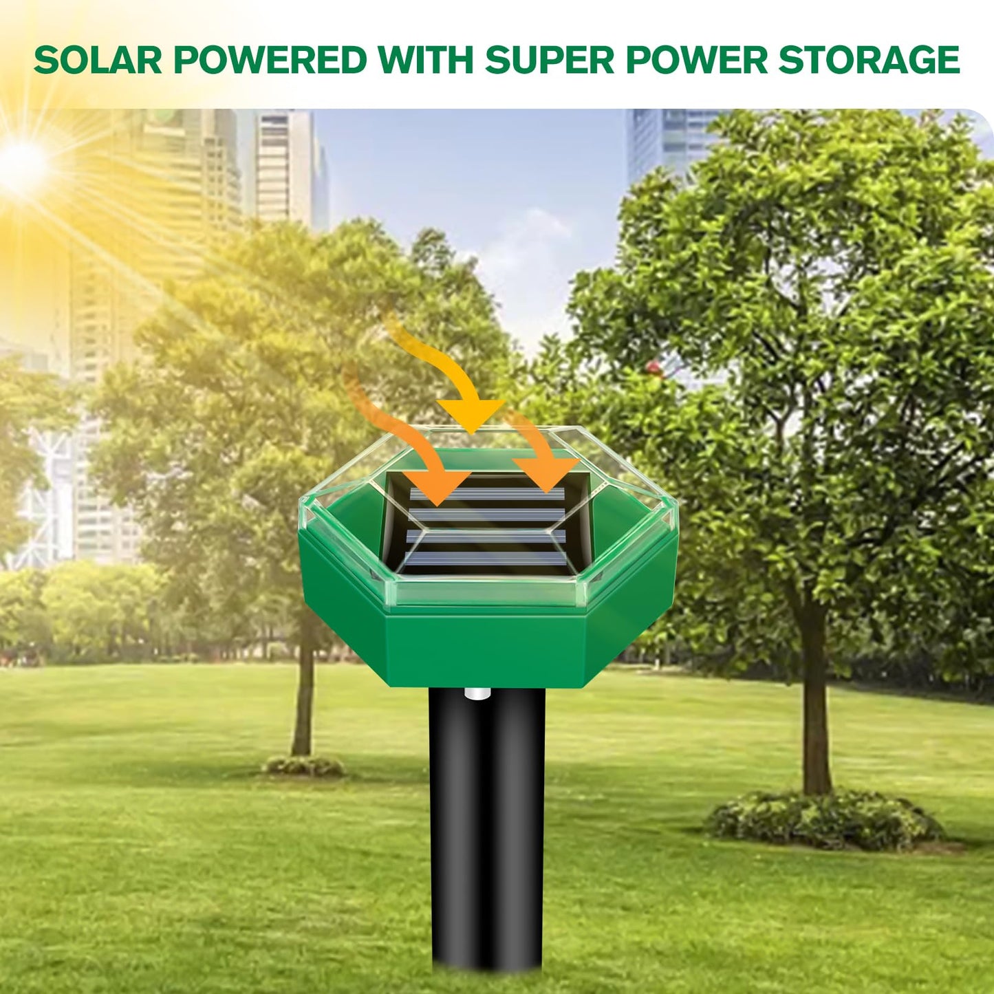 Mollenbestrijding 4er Pack | Zonne-energie en weerbestendig | Eenvoudige installatie | MoleSilent