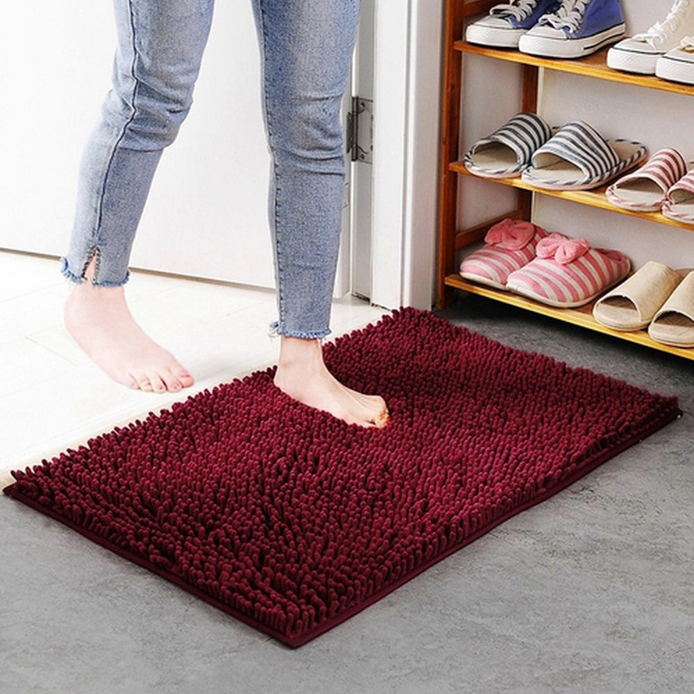 Mavi Zachte Chenille Badmat