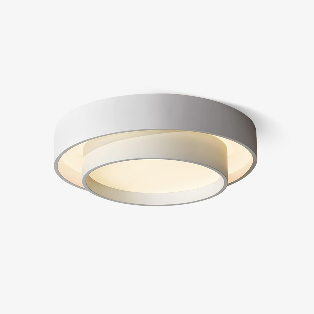 Orina Plafondlamp Dubbele Ring Grijs&Zwart&Wit Cilindervorm