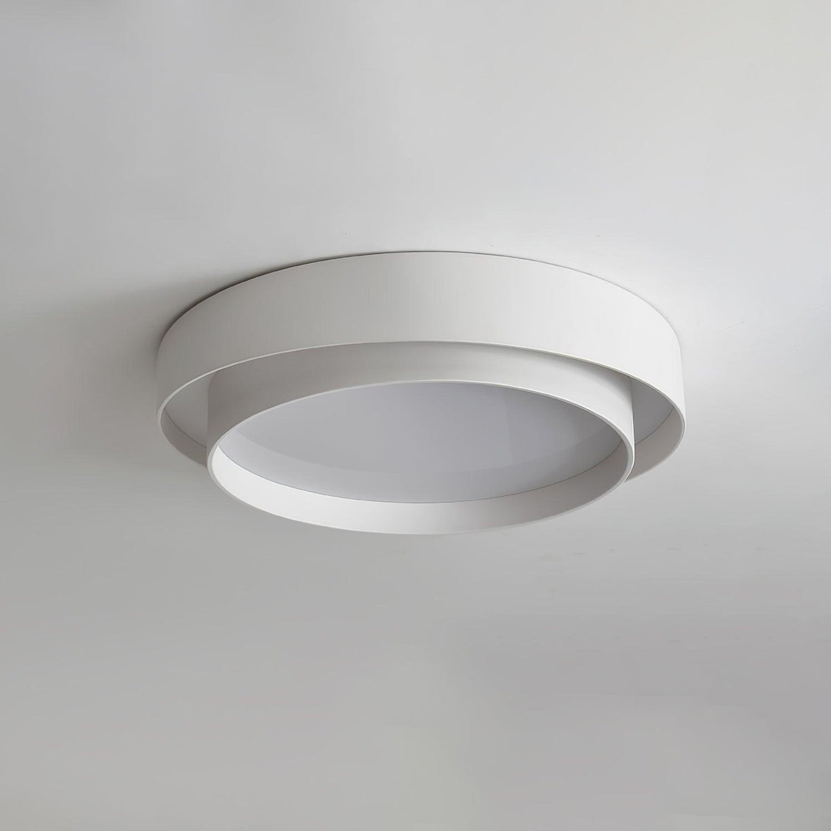 Orina Plafondlamp Dubbele Ring Grijs&Zwart&Wit Cilindervorm