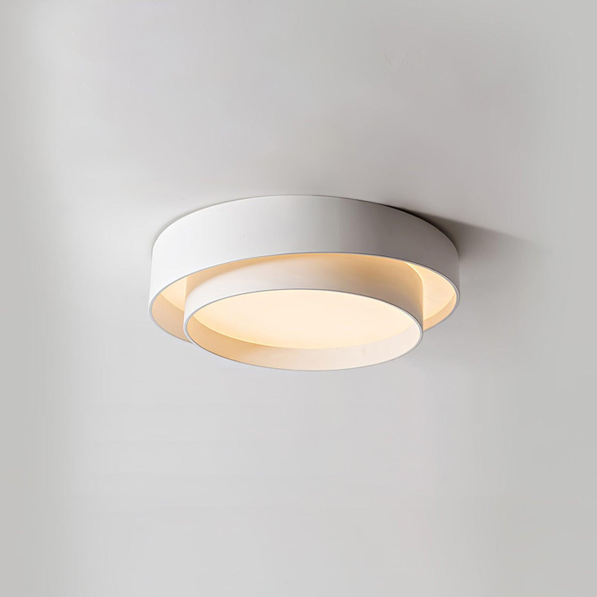 Orina Plafondlamp Dubbele Ring Grijs&Zwart&Wit Cilindervorm