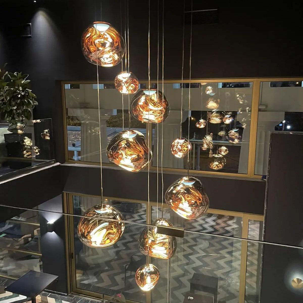 Meervlammige Pendelarmatuur | Sculpturaal Melt Design