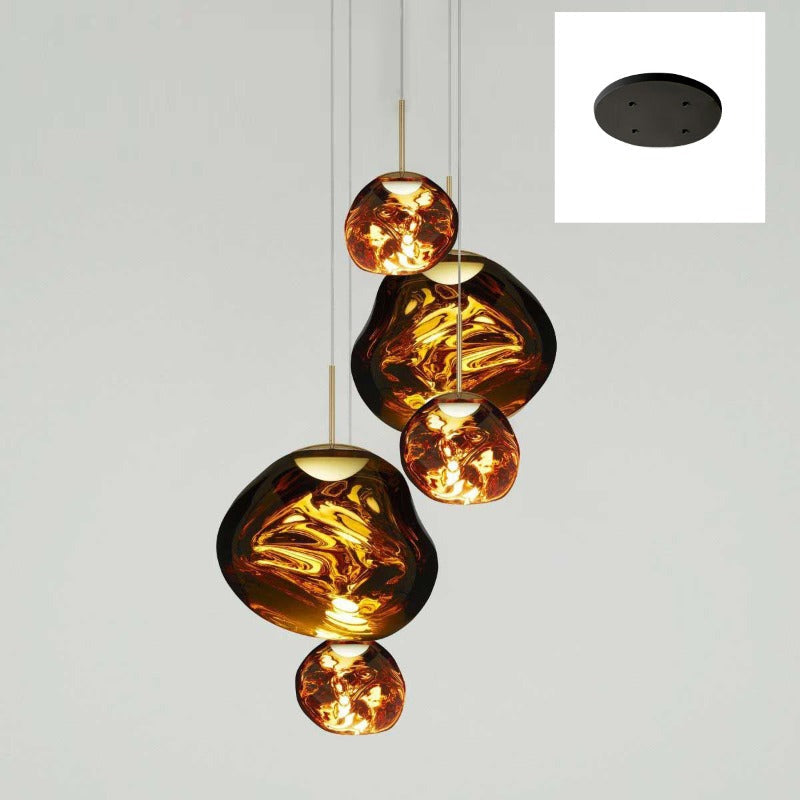 Meervlammige Pendelarmatuur | Sculpturaal Melt Design