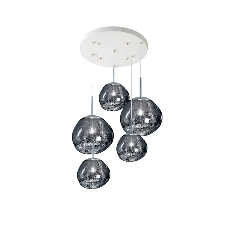 Meervlammige Pendelarmatuur | Sculpturaal Melt Design