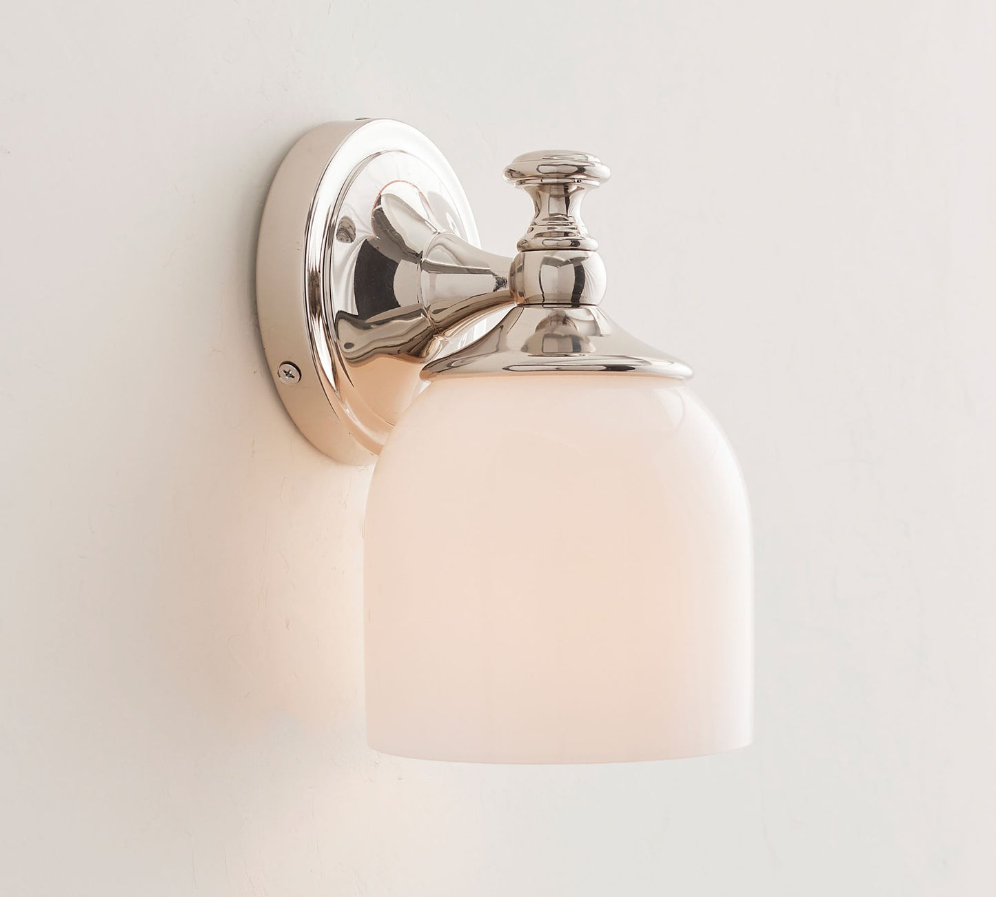 Lumen Wandlamp Moderne Minimalistische Korte Arm in Chroom Metaal Glas