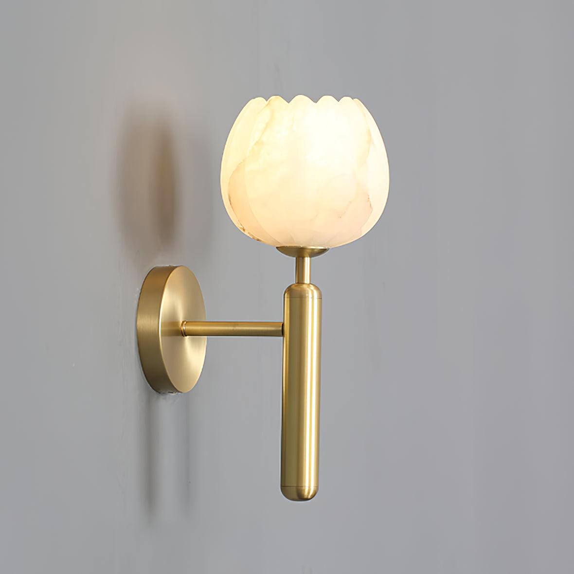 Ralin Alabaster Bloemen Wandlamp