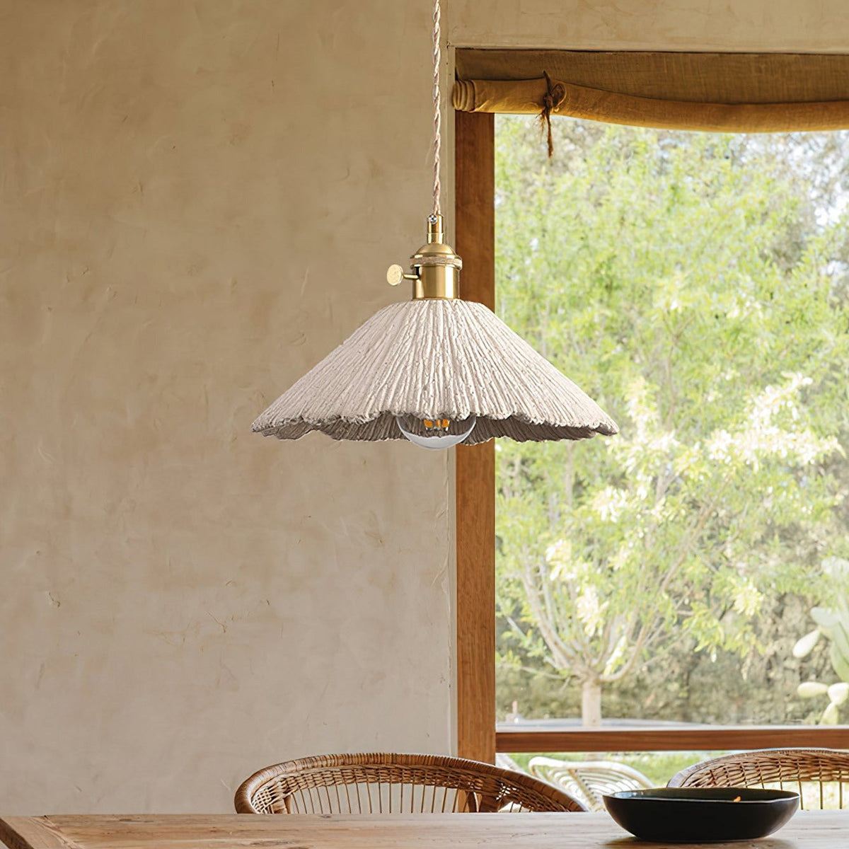 Kirae Textured Pendant Lights Cement