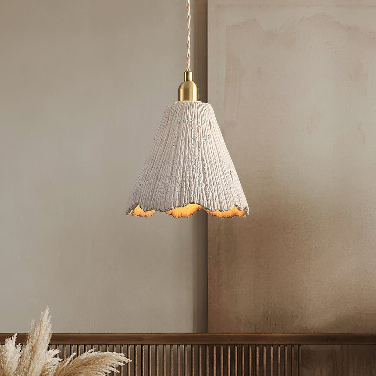 Kirae Textured Pendant Lights Cement