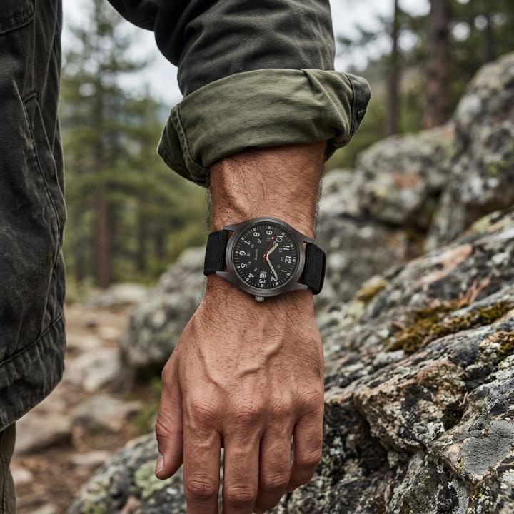 Militaire Horloge Heren – Analoge Outdoor-Horloge met Nylon Band en Datumweergave