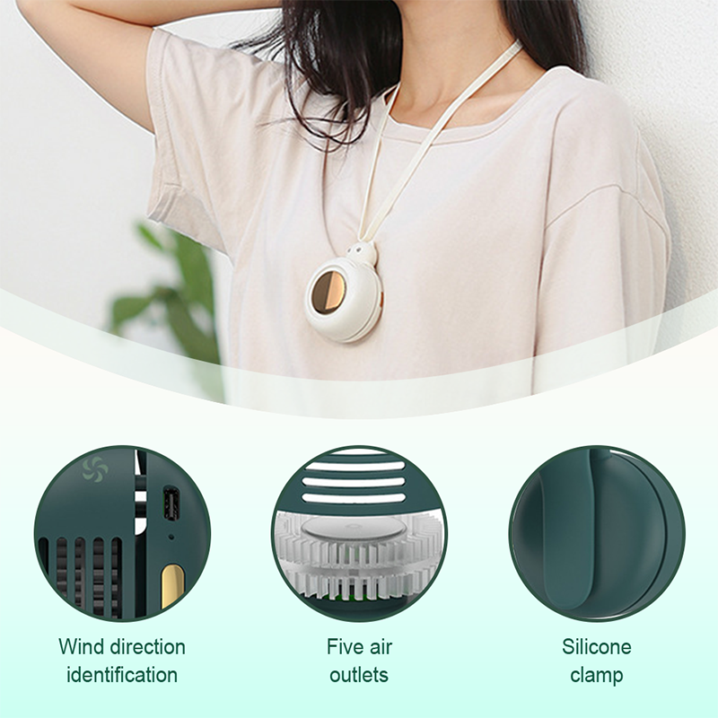 BreezeGo™ | Mini-Ventilator – Clip, 3 standen, stil & oplaadbaar