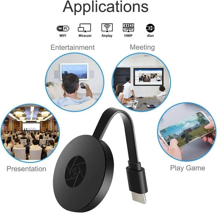 Miracast | Draadloze HD Mirror-Adapter | AirPlay & DLNA | CastView Pro