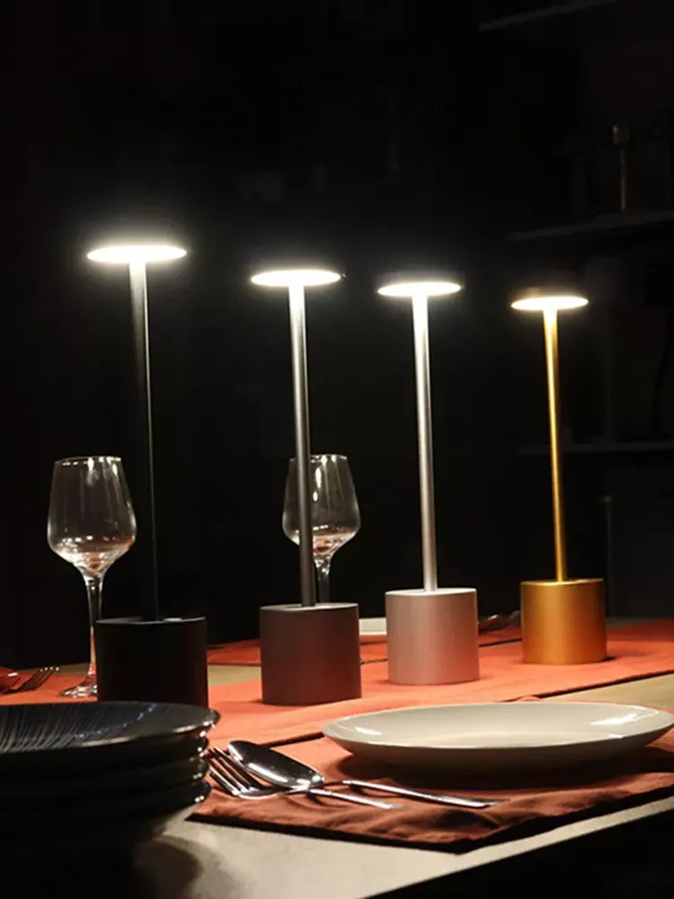 LumaLite Oplaadbare LED-Tafellamp | Draadloos | Dimbaar | Modern Design voor Restaurants en Thuis
