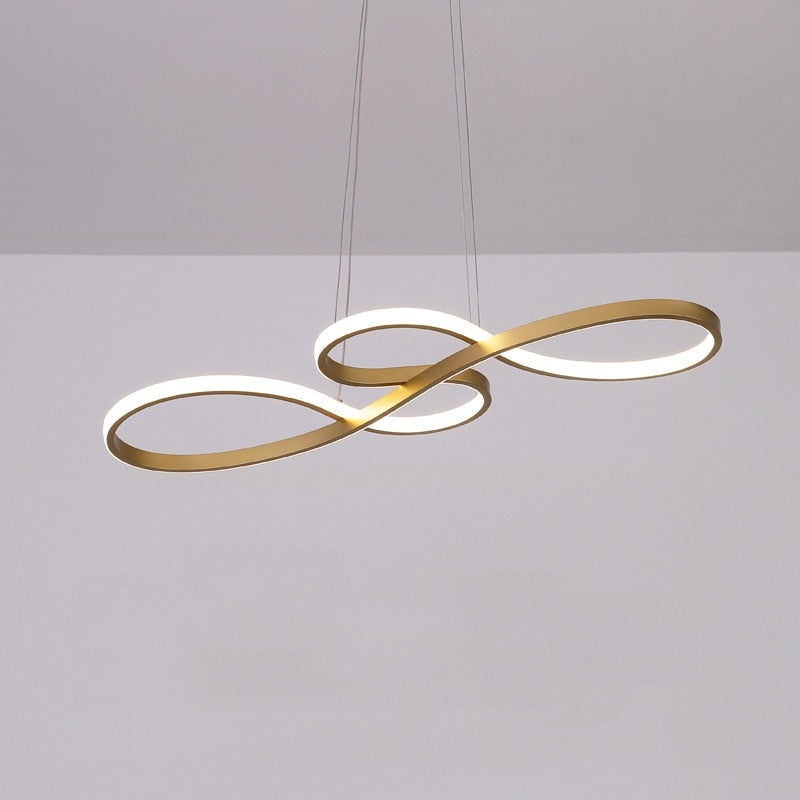 Durell Hanglamp Lineair Noordisch Zwart/Wit/Goud. Slaapkamer