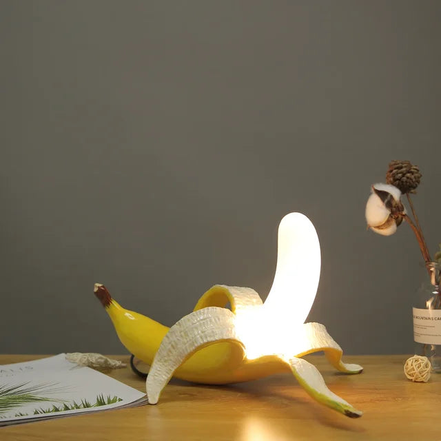 Stijlvolle Banaan Tafellamp met Warm LED Licht voor Woon- of Slaapkamer