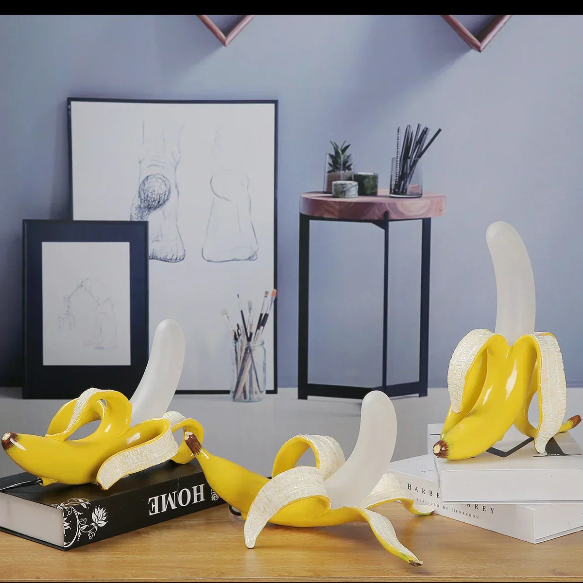 Stijlvolle Banaan Tafellamp met Warm LED Licht voor Woon- of Slaapkamer